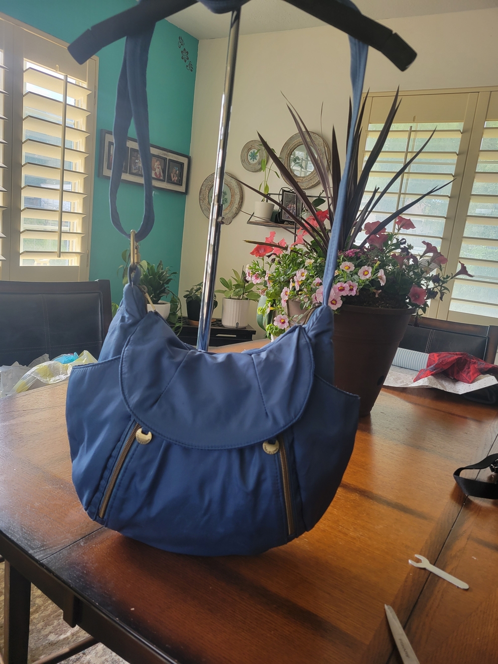 Navy Blue Women’s Shoulder Bag - Casual Lightweight Crossbody